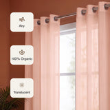 Fort Absolute - Eyelet Peach Sheer Curtain