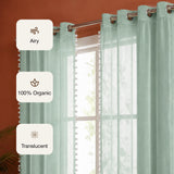Fort Handpicked Breeze - Silver Grey Sheer Curtain