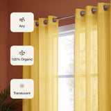 Fort Absolute - Yellow Sheer Curtain