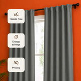 Fort Essential - Back Tab Blackout Curtain (Grey)