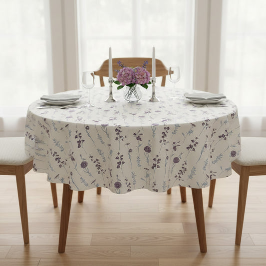 Cotton Premium Dining Table Cover (Blue & Purple)Cotton Premium Dining Table Cover (Blue & Purple)