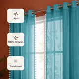Fort Handpicked Breeze - Blue Sheer Curtain