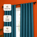 Fort Essential - Back Tab Blackout Curtain (Blue)