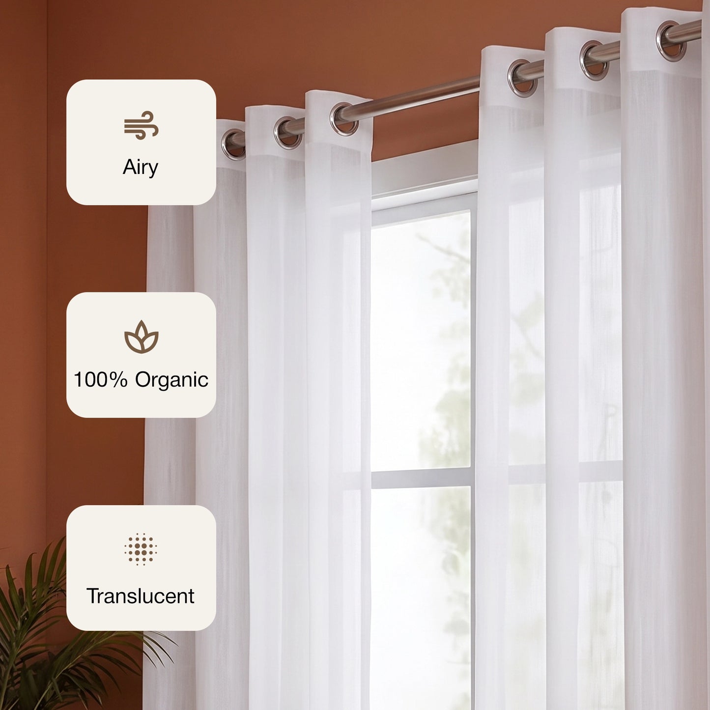 Fort Absolute - White Sheer Curtain