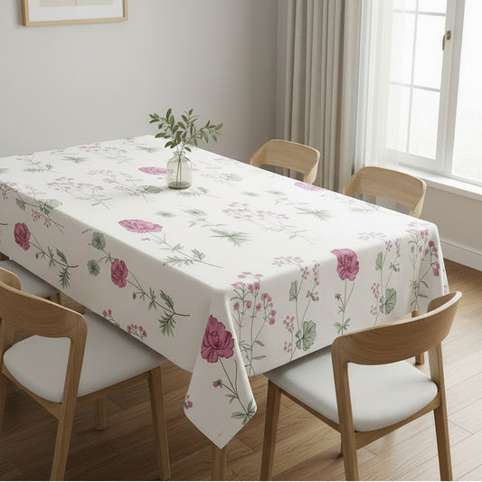 Cotton Floral Dining Table Cover ( Multicolor)Cotton Floral Dining Table Cover ( Multicolor)