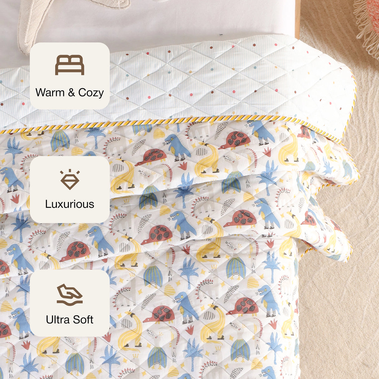 Imprimer Dino Adventure - Printed Baby Blanket