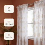Imprimer Gold Dandelions - Rod Pocket Printed Sheer Curtain