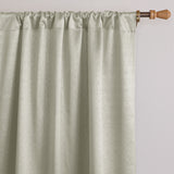 Off White Embossed Blackout Curtain (Elara - Rod Pocket)
