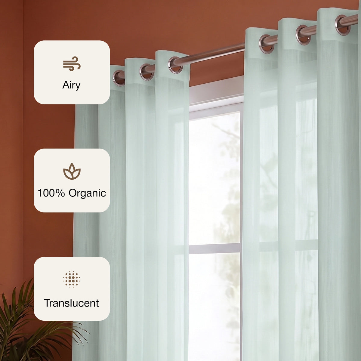 Fort Absolute - Silver Grey Sheer Curtain