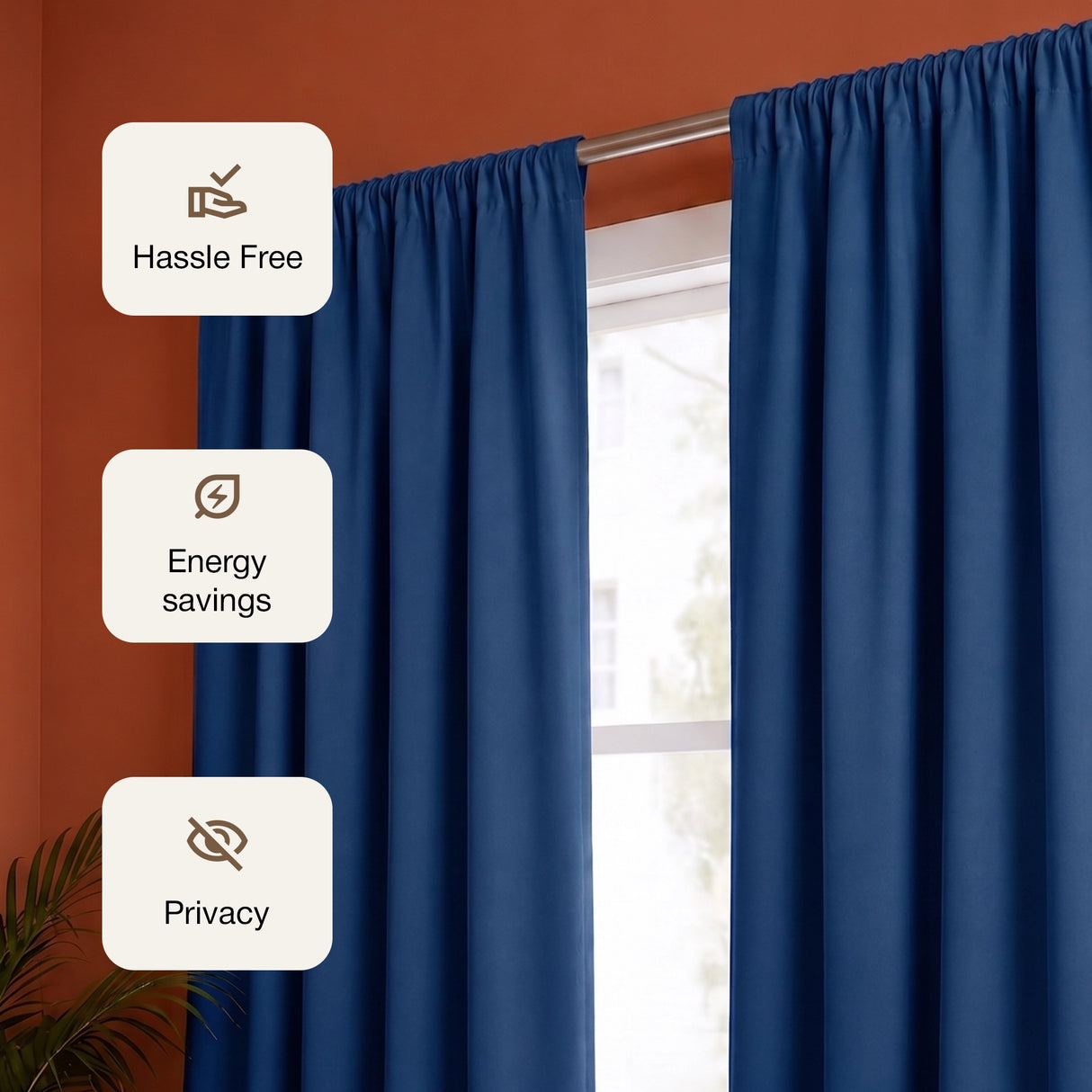 Fort Essential - Black Backing Blackout Curtain