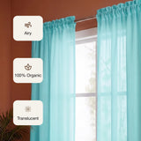 Fort Absolute - Rod Pocket Celeste Sheer Curtain