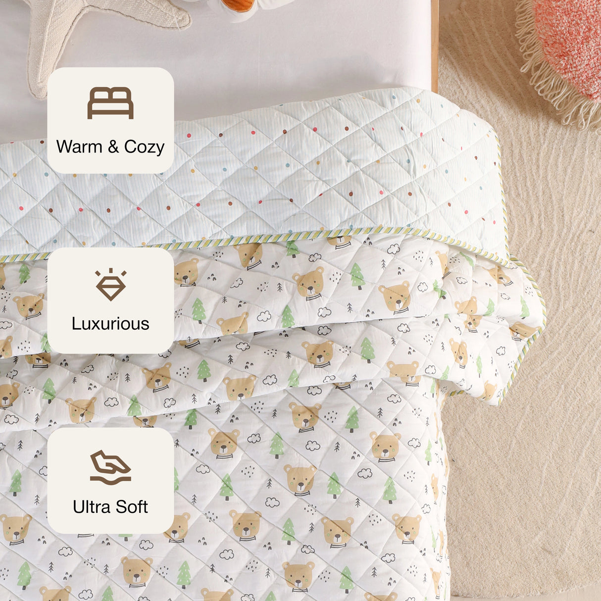 Imprimer Dreamy Bear - Printed Baby Blanket