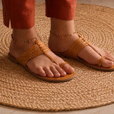 Solid Braided Jute Area Rug - Round