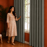 Fort Essential - Back Tab Blackout Curtain (Grey)