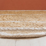 Scalloped Border Jute Area Rug - Rectangular