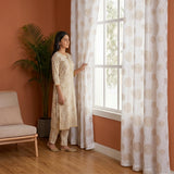 Imprimer Gold Dandelions - Rod Pocket Printed Sheer Curtain