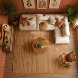Solid Braided Jute Area Rug - Rectangular