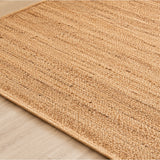 Solid Braided Jute Area Rug - Rectangular