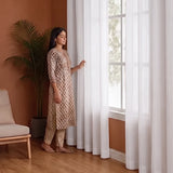 Fort Absolute - Rod Pocket White Sheer Curtain