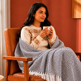 Tessitura Grey Chevron - Woven Throw