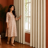 Fort Essential - Back Tab Blackout Curtain (Beige)
