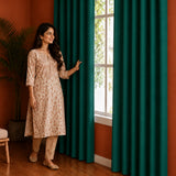 Fort Essential - Back Tab Blackout Curtain (Rama Green)