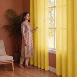 Fort Absolute - Yellow Sheer Curtain