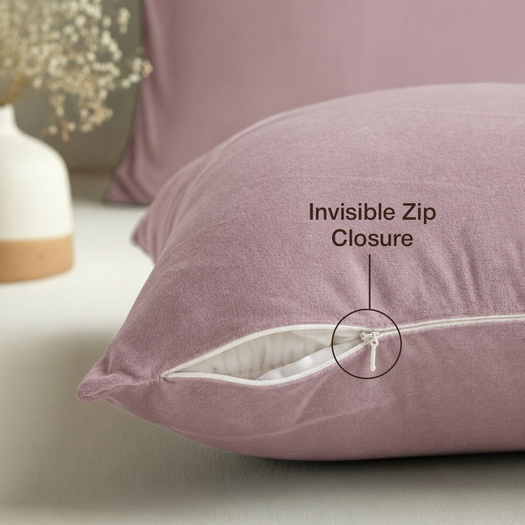 Fort Royal - Velvet Solid Dye Cushion Cover (Lavender)