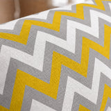 Imprimer Chevron - Printed Bolster Cover (Yellow)