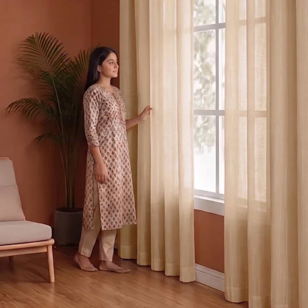 Fort Absolute - Beige Sheer Curtain