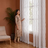Imprimer Wavy Rhythm - Sheer Curtain Rod Pocket