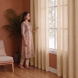 Fort Absolute - Rod Pocket Beige Sheer Curtain