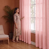 Fort Absolute - Pink Sheer Curtain