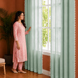 Fort Handpicked Breeze - Silver Grey Rod Pocket Sheer Curtain