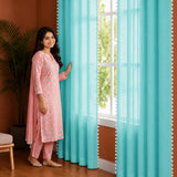 Fort Handpicked Breeze - Celeste Rod Pocket Sheer Curtain