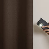 Brown Embossed Blackout Curtain (Elara - Eyelets)