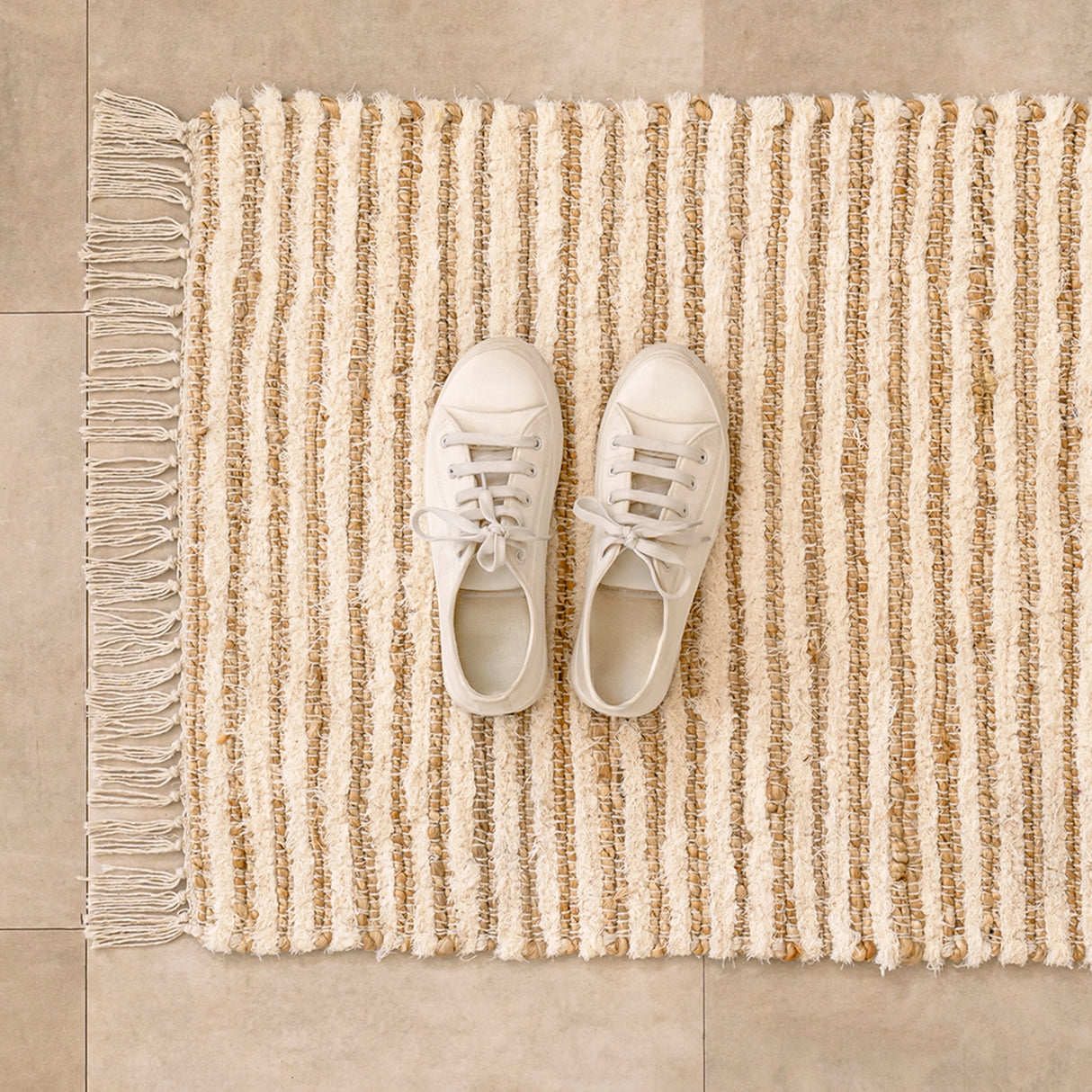 Tassel Cotton Jute - Rectangular