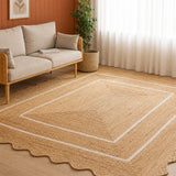 Wave Jute Area Rug - Rectangular