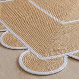 Scalloped Border Jute Area Rug - Rectangular