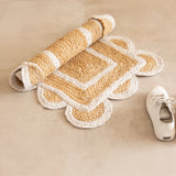 Scalloped Border Jute Area Rug - Rectangular