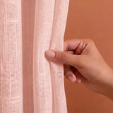 Fort Absolute - Eyelet Peach Sheer Curtain