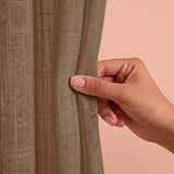 Fort Absolute - Rod Pocket Dark Brown Sheer Curtain
