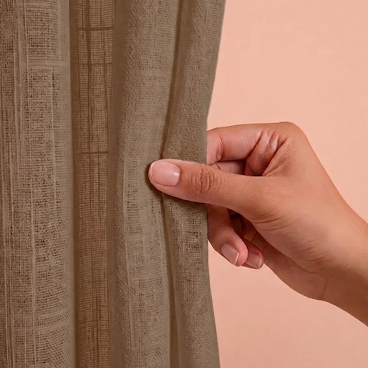 Fort Absolute - Eyelet Dark Brown Sheer Curtain