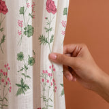 Imprimer Rosachic - Floral Printed Sheer Eyelet Curtain