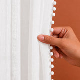 Fort Handpicked Breeze - Rod Pocket White Sheer Curtain