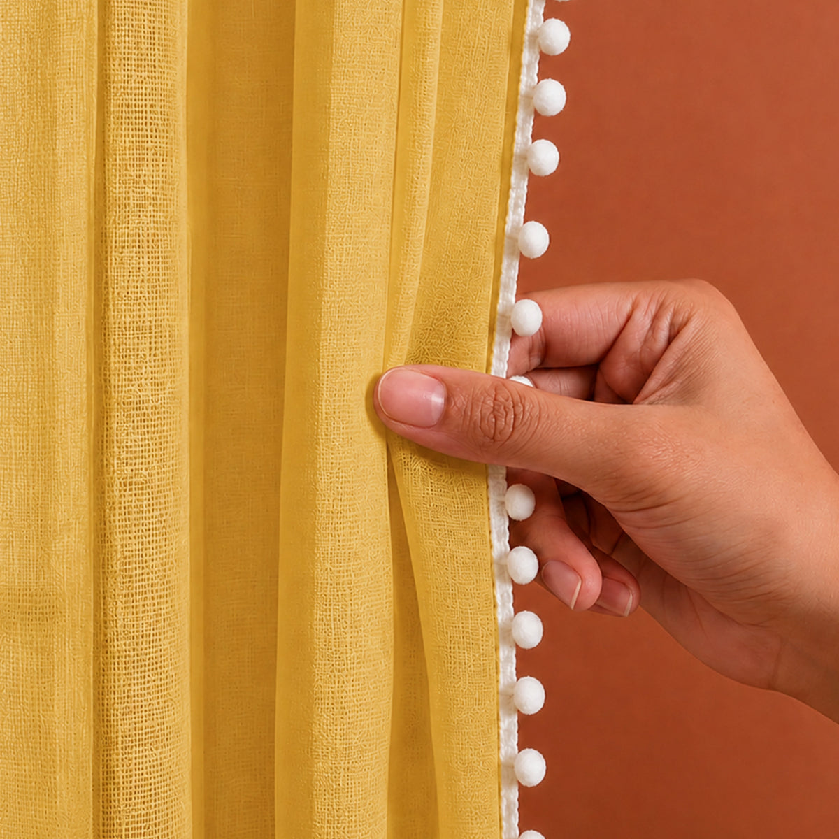 Fort Handpicked Breeze - Yellow Sheer Curtain