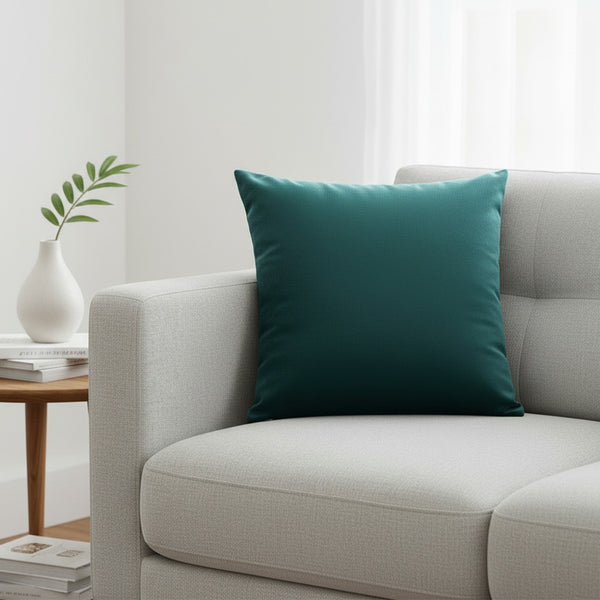 Fort Royal - Velvet Solid Dye Cushion Cover (Rama Green)
