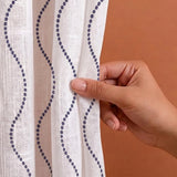 Imprimer Wavy Rhythm - Sheer Curtain Rod Pocket