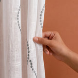 Imprimer Wavy Rhythm - Sheer Curtain Rod Pocket