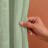 Fort Absolute - Rod Pocket Mint Green Sheer Curtain